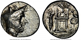 PERSIS KINGDOM. Uncertain king (2nd century BC). AR obol (9mm, 0.64 gm, 4h). NGC AU 4/5 - 5/5. Head of king to right, wearing diadem and kyrbasia deco...