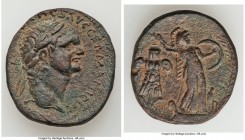 JUDAEA. Caesarea Maritima. Roman Administration. Domitian (AD 81-96). AE (28mm, 14.30 gm, 12h). About XF. Judaea Capta issue, ca. AD 83. IMP DOMITIANV...
