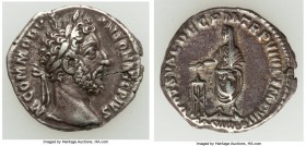 Commodus (AD 177-192). AR denarius (18mm, 3.09 gm, 6h). XF. Rome, AD 183-184. M COMMODVS-ANTON AVG PIVS, laureate head of Commodus right / VOT SVSC DE...