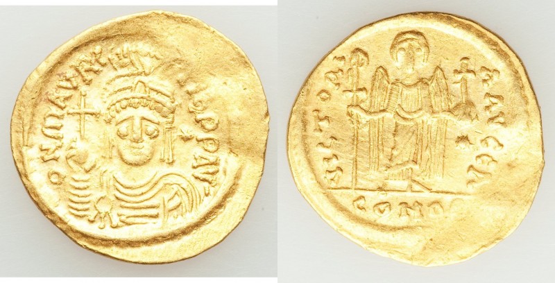 Maurice Tiberius (AD 582-602). AV light-weight solidus of 23 siliquae (21mm, 4.2...