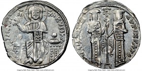 Andronicus II Palaeologus and Michael IX (AD 1294-1320). Anonymous Issue. AR basilicon (21mm, 5h). NGC Choice XF, brushed. Constantinople, AD 1304-132...