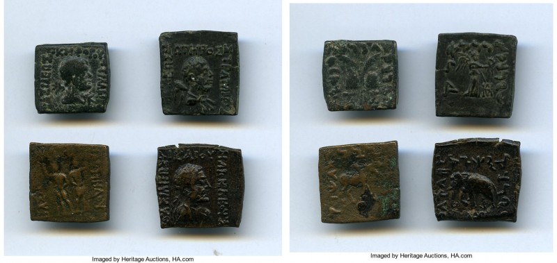 ANCIENT LOTS. Indo-Greek Kingdoms. Bactria. Ca. 2nd-1st centuries BC. Lot of fou...