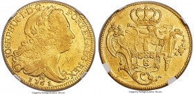 Jose I gold 6400 Reis 1761-R XF45 NGC, Rio de Janeiro mint, KM172.2. Struck with a slightly rusty reverse die. This somewhat scarcer date in this seri...