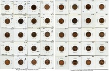 Elizabeth II 61-Piece Date-Run of Uncertified Cents 1953-2012, An appealing complete date run of cents, including the 2012 gold cent, most pieces in U...