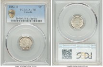 Victoria 5 Cents 1882-H AU58 PCGS, Heaton mint, KM2. Well struck with luster. 

HID09801242017

© 2020 Heritage Auctions | All Rights Reserved