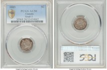 Victoria "Small 5" 5 Cents 1885 AU50 PCGS, Royal Canadian mint, KM2. Small "5" variety. 

HID09801242017

© 2020 Heritage Auctions | All Rights Reserv...