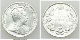 Edward VII 25 Cents 1904 AU (Harshly Cleaned), Ottawa mint, KM11. 23.5mm. 5.78gm. Semi key date. From the George Hans Cook Collection

HID09801242017
...