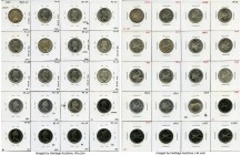 Elizabeth II 63-Piece Date Run of Uncertified 25 Cents 1953-2015, A complete set of 25 Cents from 1953 to 2015, all in UNC or Proof condition. All are...