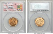 George V gold 5 Dollars 1913 MS63 PCGS, Ottawa mint, KM26. AGW 0.2419 oz.

HID09801242017

© 2020 Heritage Auctions | All Rights Reserved