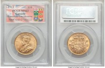 George V gold 10 Dollars 1913 MS63 PCGS, Ottawa mint, KM27. AGW 0.4837 oz.

HID09801242017

© 2020 Heritage Auctions | All Rights Reserved