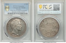 Bavaria. Ludwig I "Reapportionment" 2 Taler 1838 AU Details (Cleaned) PCGS, Munich mint, KM795. Reapportionment of Bavaria. 

HID09801242017

© 2020 H...