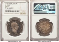 Saxony. Friedrich August III Proof 3 Mark 1913-E PR66 Cameo NGC, Muldenhutten mint, KM1267. 

HID09801242017

© 2020 Heritage Auctions | All Rights Re...