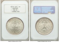 Weimar Republic "Oak Tree" 5 Mark 1931-A MS64 NGC, Berlin mint, KM56. 

HID09801242017

© 2020 Heritage Auctions | All Rights Reserved