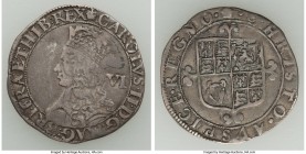 Charles II 6 Pence ND (1660-1662) VF, Tower mint, Crown mm, Third issue, with inner circles and mark of value, S-3323. 26mm. 2.82gm. 

HID09801242017
...