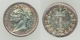 George IV 4-Piece Uncertified Maundy Set 1822, 1) Penny - AU, KM683. 10.9mm. 0.48gm 2) 2 Pence - AU, KM684. 13.2mm. 0.94gm 3) 3 Pence - AU, KM685.1. 1...