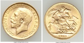 George V gold Sovereign 1911 UNC, KM820. 21.9mm. 7.98gm. AGW 0.2355 oz. 

HID09801242017

© 2020 Heritage Auctions | All Rights Reserved