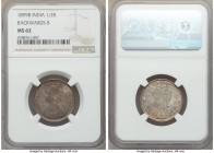 British India. Victoria 1/2 Rupee 1899-B MS62 NGC, Bombay mint, KM491. Incuse inverted B, Type A Bust, Type I Reverse.

HID09801242017

© 2020 Heritag...