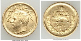 Muhammad Reza Pahlavi gold 1/2 Pahlavi SH 1355 (1976) UNC, KM1199. 19.6mm. 4.07gm. AGW 0.1177 oz. 

HID09801242017

© 2020 Heritage Auctions | All Rig...