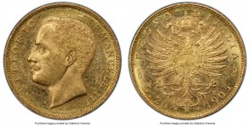 Vittorio Emanuele III gold 20 Lire 1905-R MS63 PCGS, Rome mint, KM37.1, Fr-24. Mintage: 8,715. Last year of three year type. 

HID09801242017

© 2020 ...