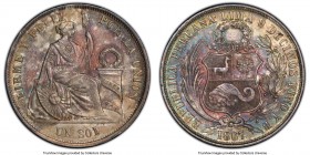 Republic Sol 1867/57-YB MS63 PCGS, Lima mint, KM196.1.

HID09801242017

© 2020 Heritage Auctions | All Rights Reserved