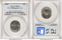 USA Administration Proof 5 Centavos 1903 PR65 PCGS, KM164. Mintage: 2,558. First year of type. 

HID09801242017

© 2020 Heritage Auctions | All Rights...