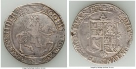James VI (1567-1625) 30 Shillings ND (1603-1625) Fine (Scratches), Thistle mm, Ninth coinage, S-5503. 34.4mm. 14.74gm. After accession to the English ...