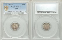Isabel II Real 1852 S-RD MS64+ PCGS, Seville mint, KM518.4. Well struck with light gray, teal and golden toning. 

HID09801242017

© 2020 Heritage Auc...