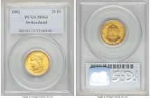 Confederation gold 20 Francs 1883 MS63 PCGS, KM31.1. AGW 0.1867 oz.

HID09801242017

© 2020 Heritage Auctions | All Rights Reserved