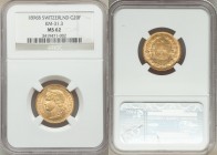 Confederation gold 20 Francs 1896-B MS62 NGC, Bern mint, KM31.3. AGW 0.1867 oz. 

HID09801242017

© 2020 Heritage Auctions | All Rights Reserved