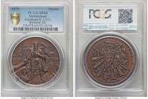 Confederation bronzed copper Specimen "Solothurn Shooting Festival" Medal 1890 SP64 PCGS, Richter-1121c. By Hughes Bovy / H. Jenni / Walther Vigier. I...