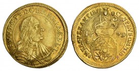 Bayern Bayern, Kurfürstentum
Ferdinand Maria, 1651-1679 Goldgulden 1679, München. Büste rechts / Wappen unter 
Madonnenhüftbild. F. 210 Hahn 166 3.17 ...