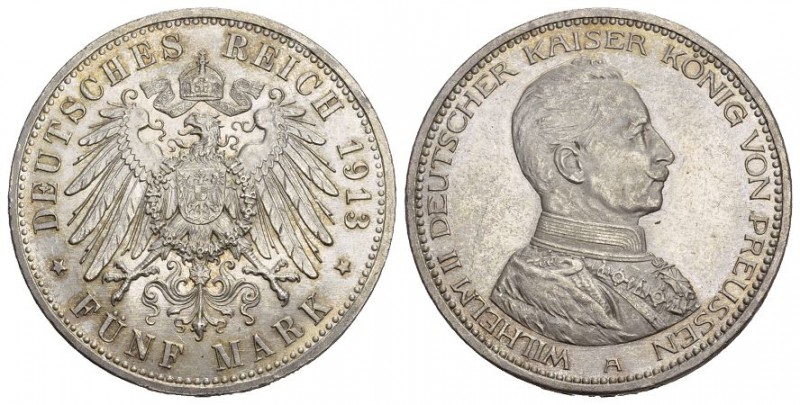 PREUSSEN, KÖNIGREICH Wilhelm II., 1888-1918. 5 Mark 1913. AKS 130, J. 114.
Sehr ...