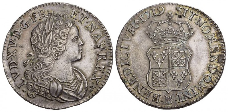 Königreich
Louis XV. 1715-1774. Ecu de Navarre 1719 B, Rouen. 24.50 g. Gadoury 3...