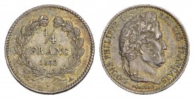 FRANCE Louis-Philippe I, 1830-1848. 1/4 Franc 1832 A, Rouen. Gad. 355, F. 166. AR. 1,22 g
FDC