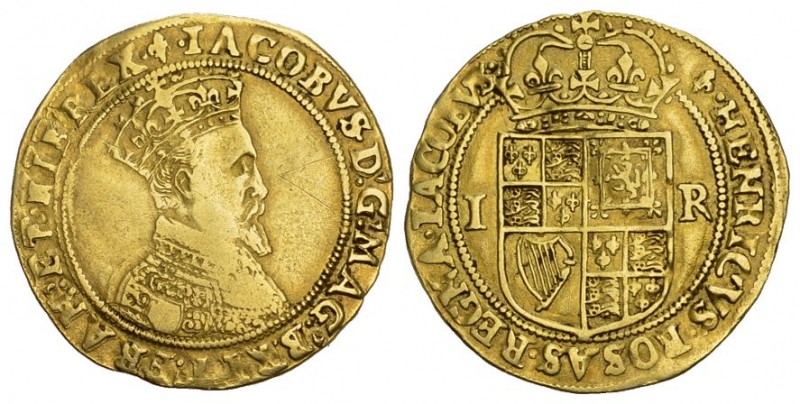 James I (1603-1625) Gold Doppelkrone O.J (1604-1605) S-2621, N-2086. Gold 5g sel...