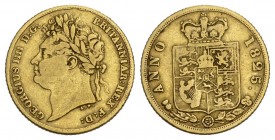 Großbritannien George IV. 1820-1830. 1/2 Sovereign 1825. Spink 3803, Fr. 379. 3,98 g kleine Kratzer, sehr schön