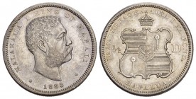 Hawaii. Kalakaua I. AR 1/2 Dollar 1883 (12.49 g).KM 6. Isehr selten in dieser Qualität
fast FDC