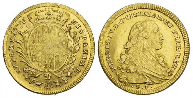 Neapel (D) Ferdinand IV. 1759-1799 6 Ducati (Unica Napoletana) 1776 (8,81 g), Mo...