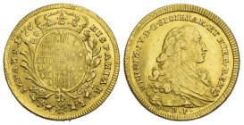 Neapel (D) Ferdinand IV. 1759-1799 6 Ducati (Unica Napoletana) 1776 (8,81 g), Mont:152a, minimal justiert Gold bis unzirkuliert
