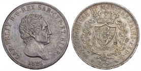 Italy Kingdom of Sardinia (1324-1861)
Charles Felix of Sardinia (1821-1831) 5 Lire 1826 Torino Ø 40 mm Gig. 44. 24.79 g selten 
bis unzirkuliert