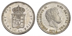 Italien Neapel & Sizilien 1841 10 Grana Silber 2.3g s.selten KM 328 FDC