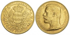 MONACO 100 Francs 1904 A, Paris. Gadoury 124, Schl. 13, Fr. 13. 32.40 g. 
vorzügliches Exemplar