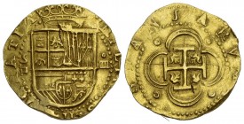 Spanien Philippe II 1556-1598 4 Escudos Gold 13.6g prächtige Erhaltung vorzüglich