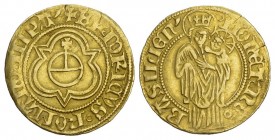 Schweiz / Switzerland / Suisse Basel. Reichsmünzstätte Basel. Friedrich, Kaiser, 1452-1490. Goldgulden o. J. 3.28 g. Winterstein 146. Fr. HMZ 2-49h. G...