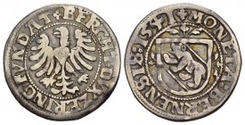 Schweiz / Switzerland / Suisse Bern Dicken 1541. Av. Einfaches Berner Wappen mit kleinen Verzierungen. In der Umschrift die Jahreszahl. Rv. Nach links...