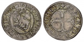 Schweiz / Switzerland / Suisse Bern. Stadt und Kanton. Halbbatzen 1590, Bern. 1.79 g. Lohner 749. HMZ 2-175i. vorzüglich