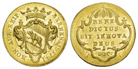 Schweiz / Switzerland / Suisse Bern. Stadt und Kanton. Dukat 1741, Bern. 3.43 g. D.T. 486. HMZ 2-215d. Fr. 172. Prachtvolle Erhaltung / Magnificent co...