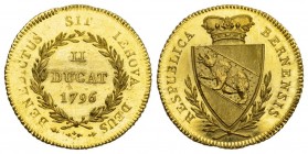 Schweiz / Switzerland / Suisse BERN. Stadt und Kanton. Doppeldukat 1796. 6.87 g. D.T. 483. HMZ 2-212h. Fr. 179. Prachtvolle Erhaltung / Magnificent co...