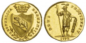 Schweiz / Switzerland / Suisse Bern. Stadt und Kanton. Duplone 1797, Bern. 7.62 g. D.T. 505. HMZ 2-213ig Fr. 187. Feiner Prägeglanz / Nice mint luster...