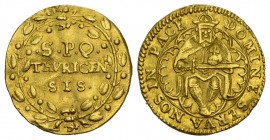 Schweiz / Switzerland / Suisse Zürich Dukat o.J. (um 1620). SPQ THVRICENSIS in einem unten gebundenen Lorbeerkranz // DOMINE SERVA NOS IN PACE. Kaiser...